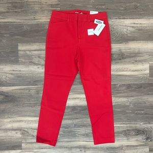 Old Navy High Rise Red Pixie Pants